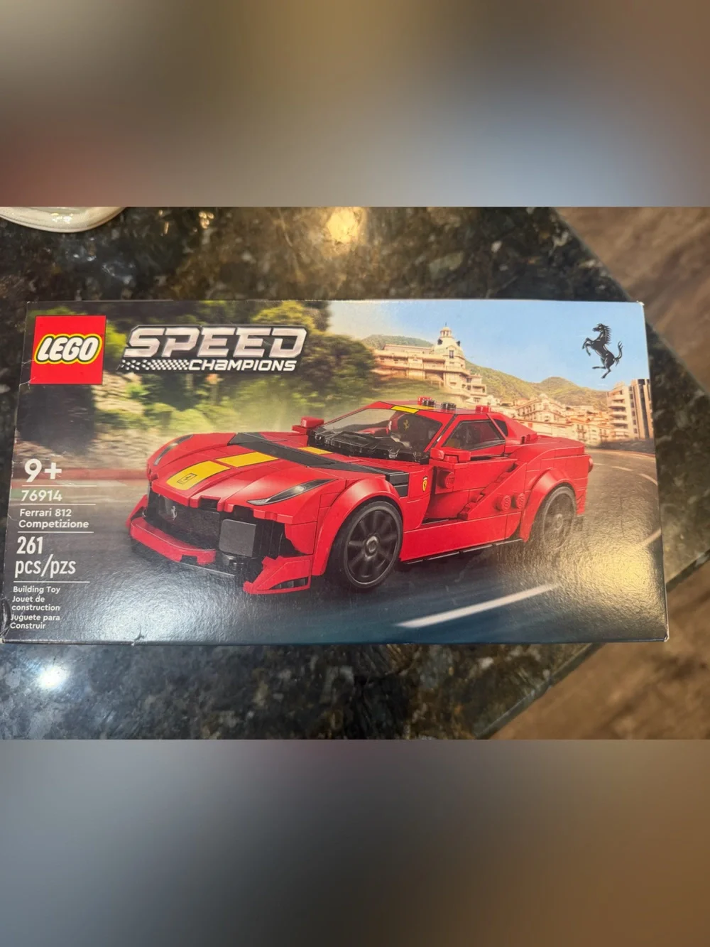 Lego Speed Champions Red and Yellow Ferrari Race Car Set